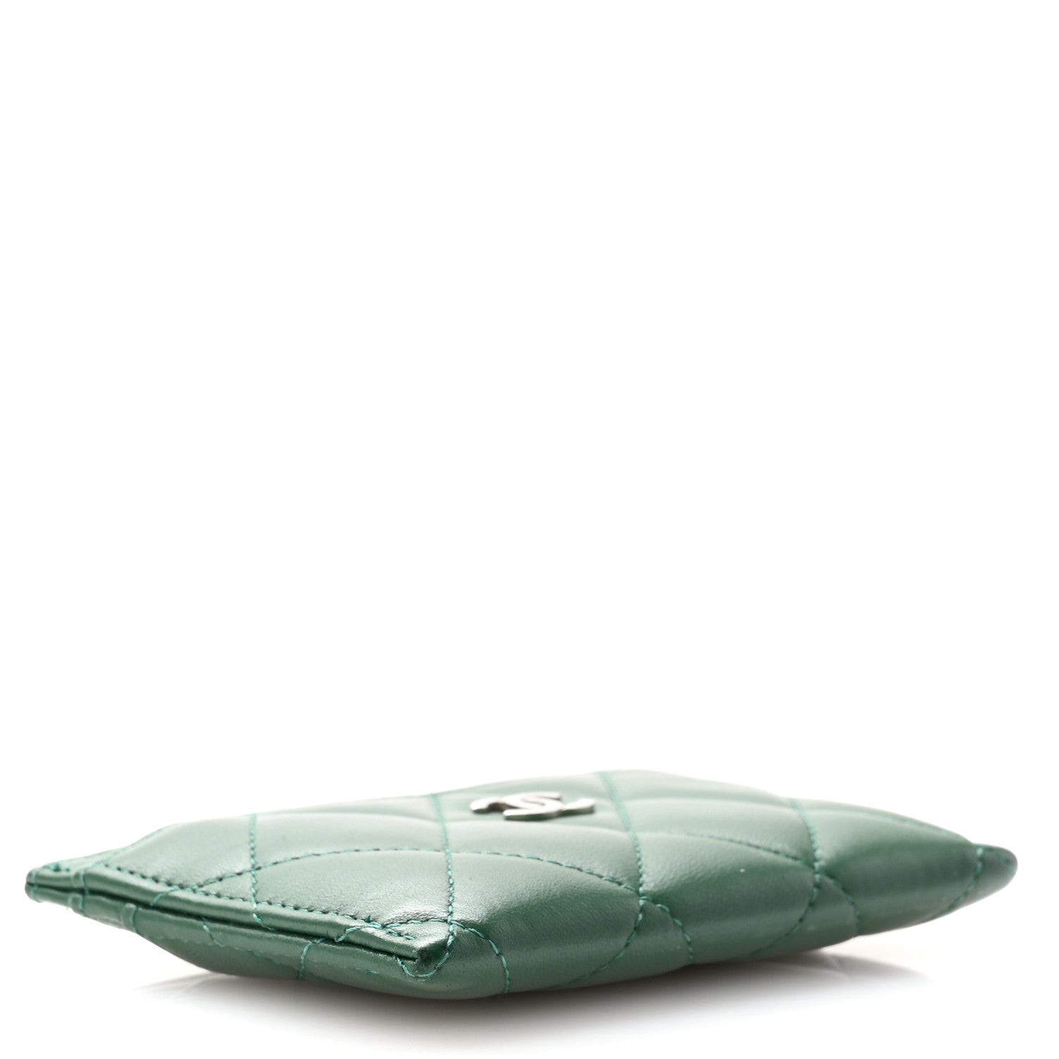 Chanel Lambskin Quilted Card Holder Green 4 of 12