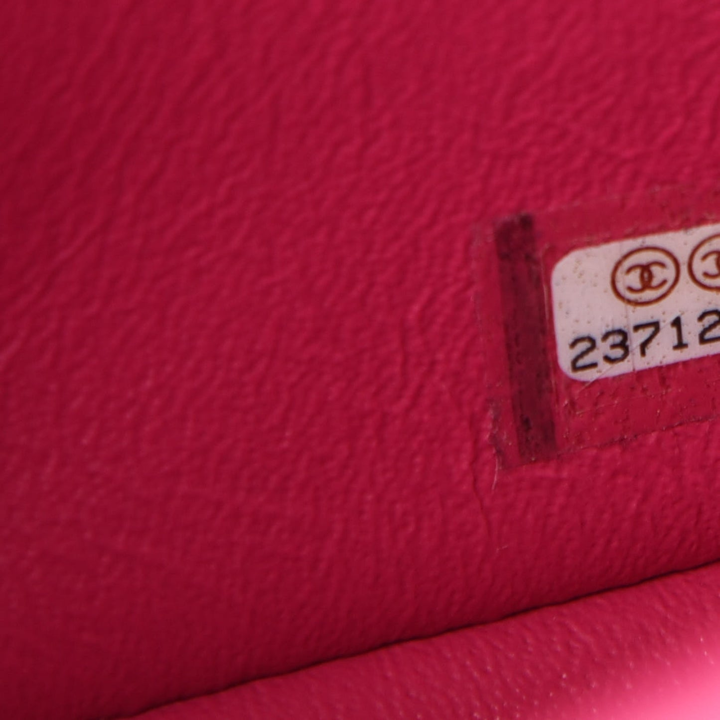 Lambskin Chevron Quilted Mini Rectangular Flap Fuchsia