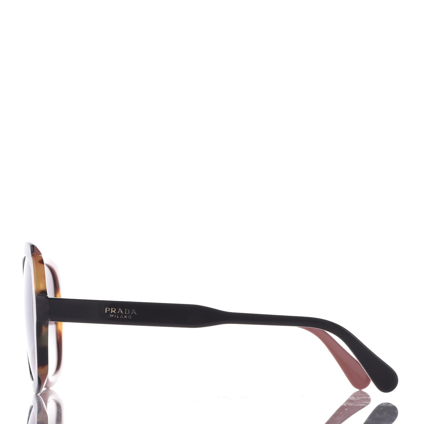 Tortoise Shell Round Sunglasses SPR 16U Black