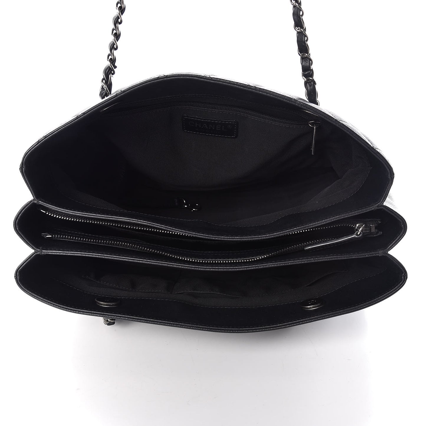 Caviar Quilted Urban Companion Shopping Tote Black