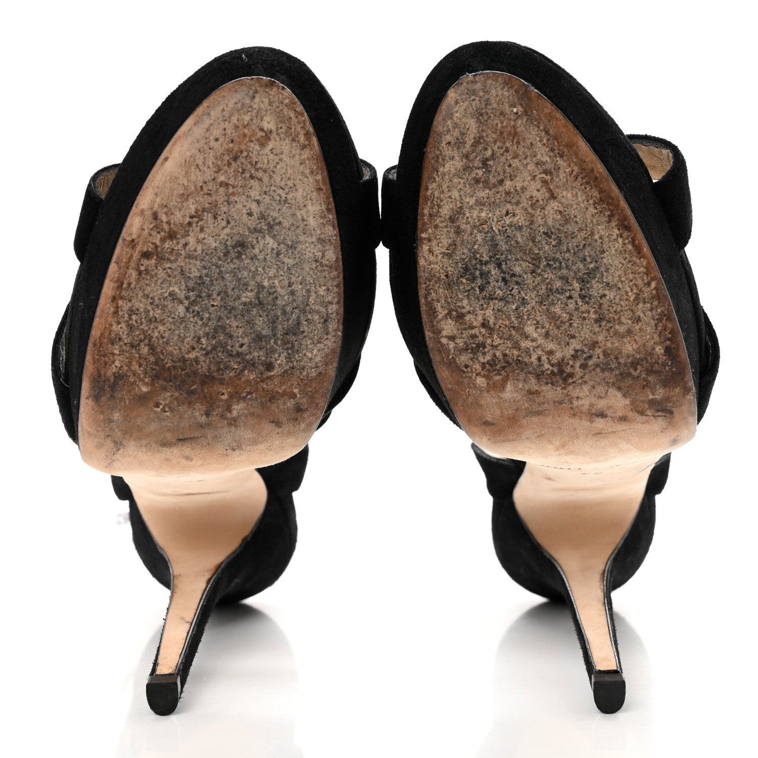 Jimmy Choo Suede Vamp Platform Sandals 38 Black 5 of 8