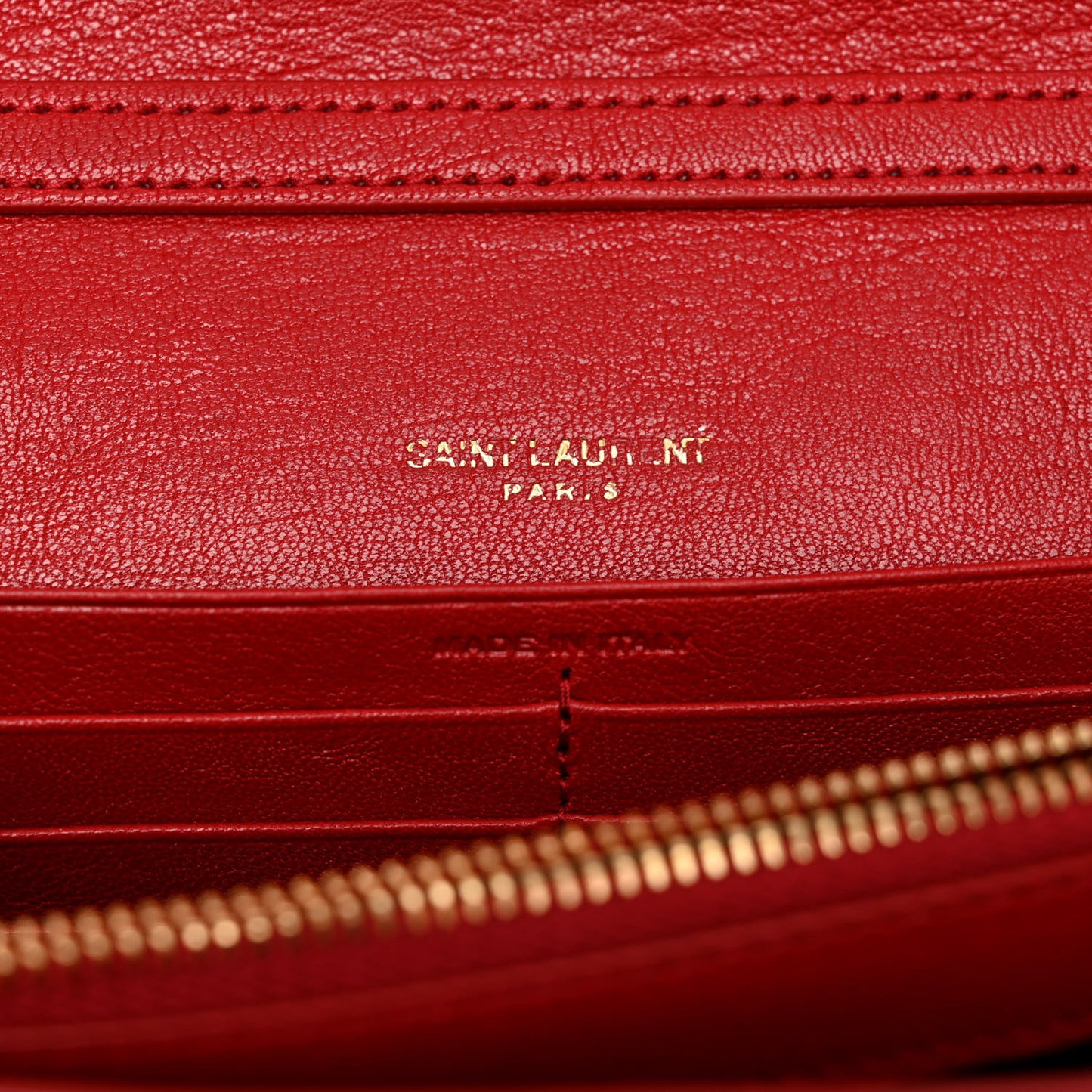 Lambskin Diamond Quilted Becky Chain Wallet Rouge Eros
