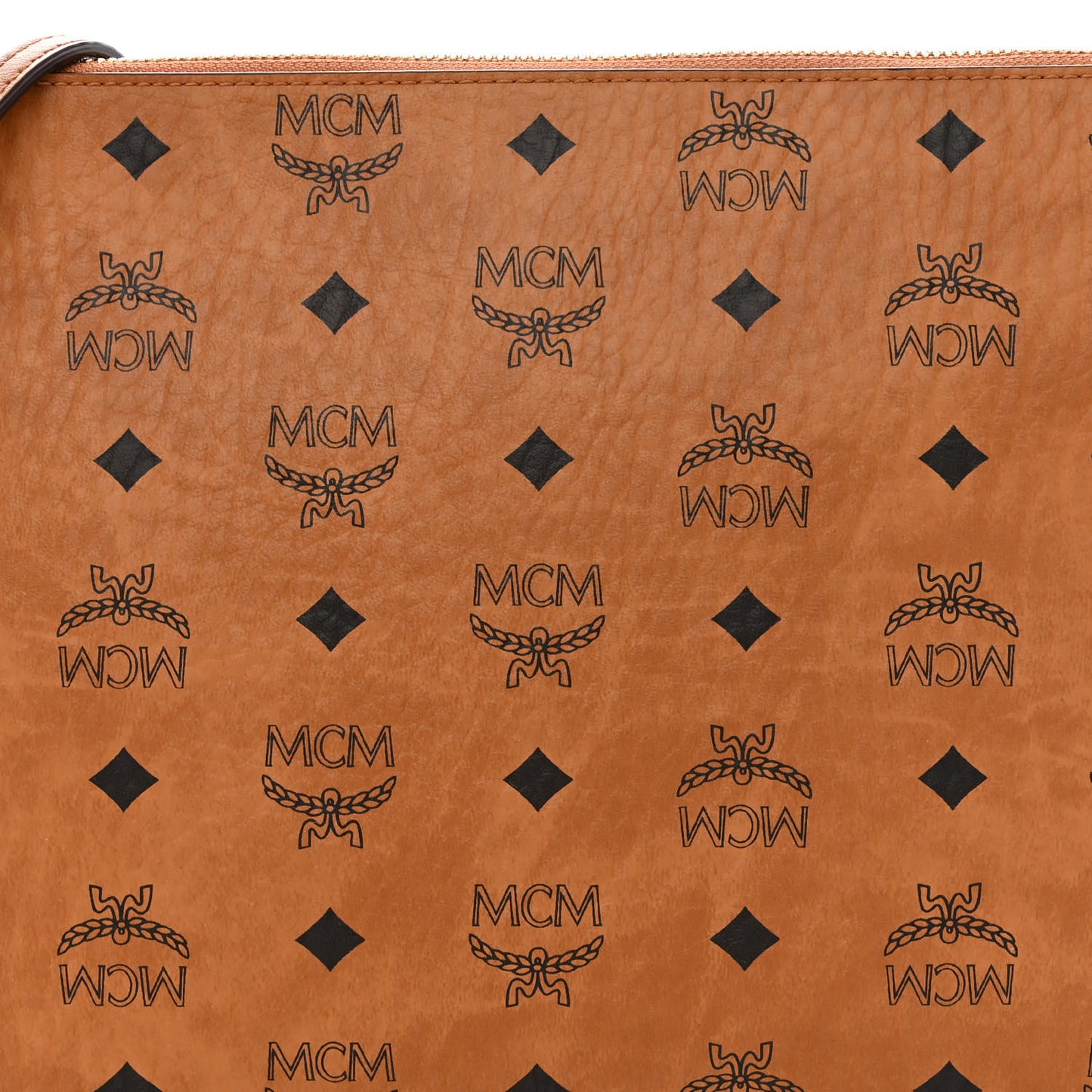 Visetos Medium Crossbody Pouch Cognac