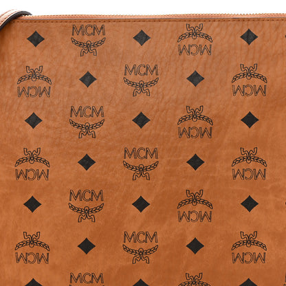 MCM Visetos Medium Crossbody Pouch Cognac 9 of 11