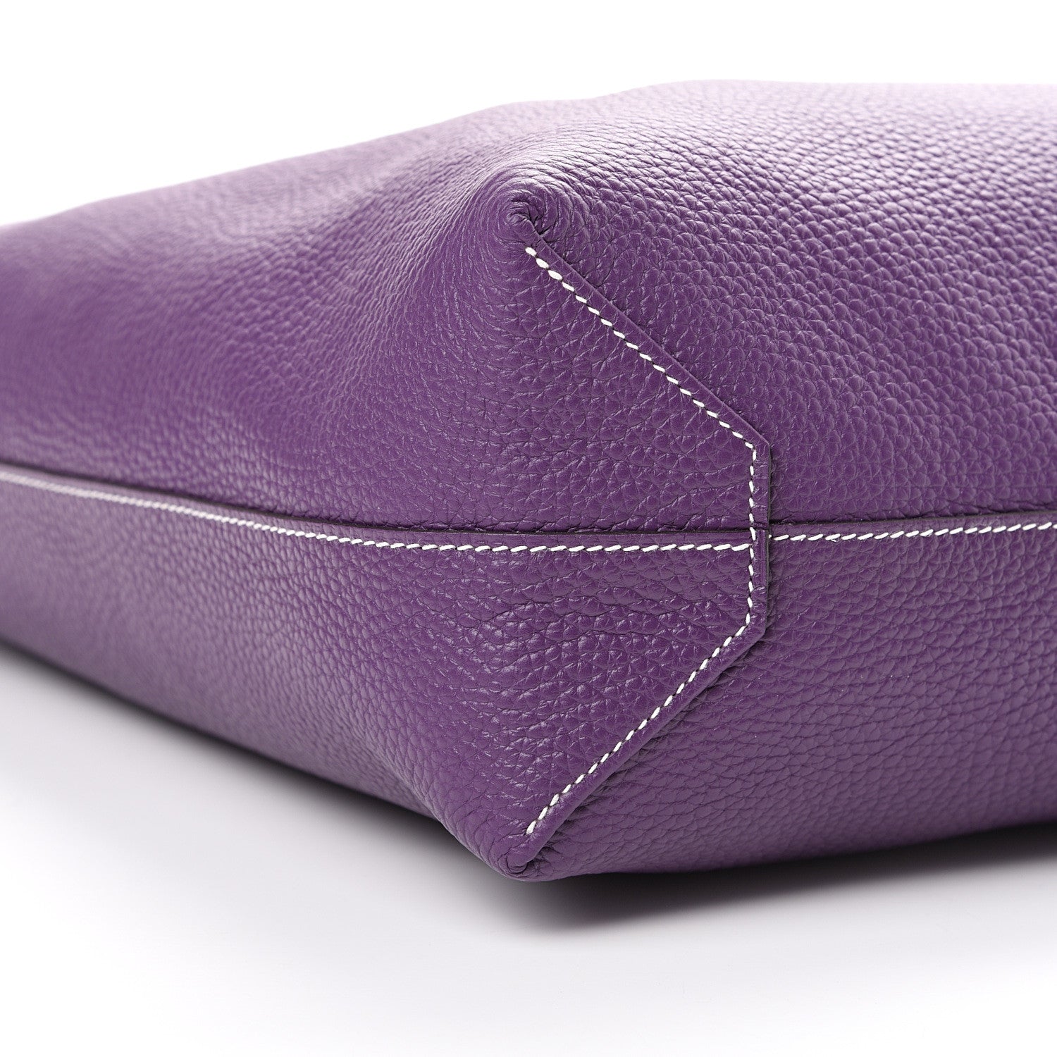 Hermes Taurillon Clemence Double Sens 45 Reversible Tote Bleu Zanzibar Ultraviolet 14 of 16