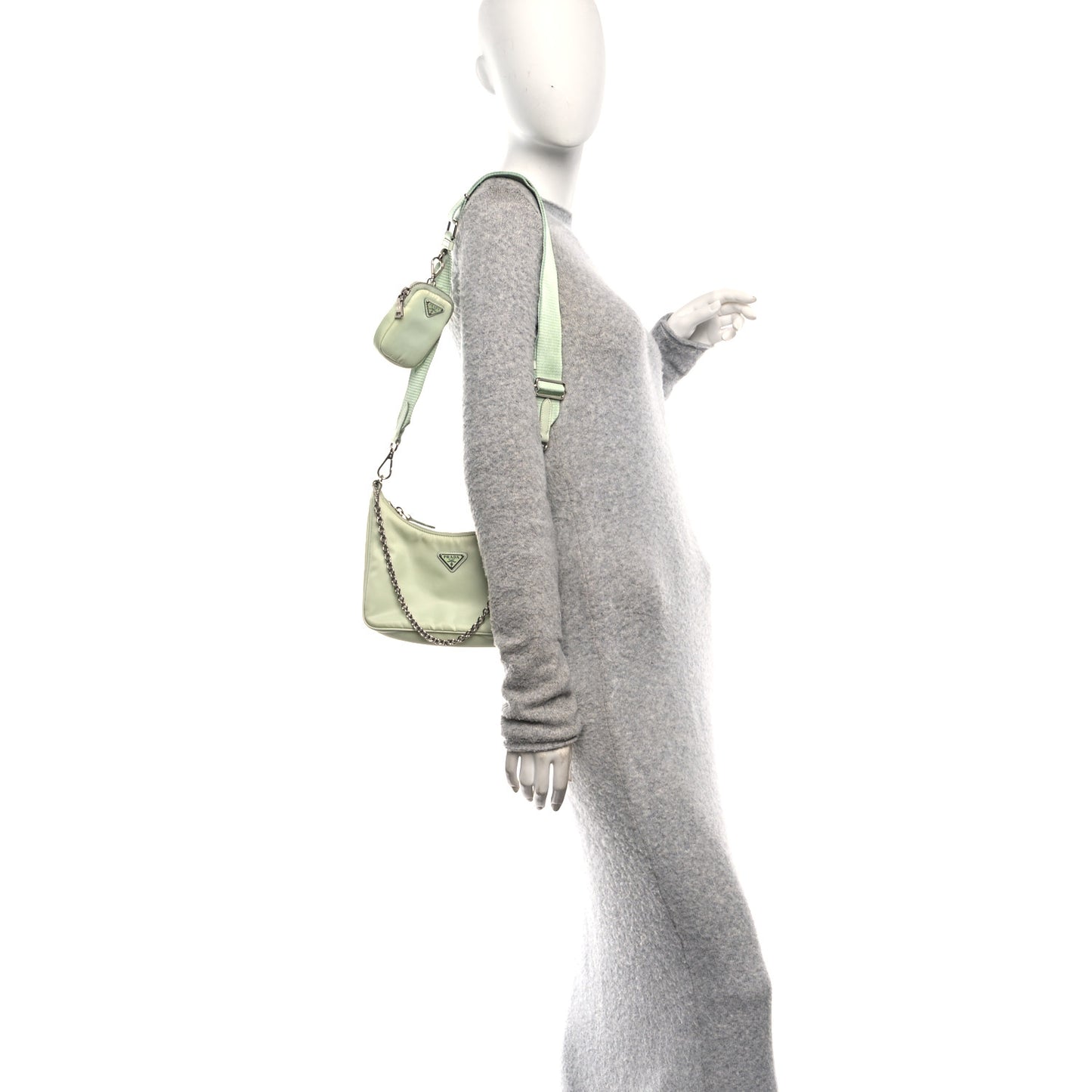 Re-Nylon Saffiano Re-Edition 2005 Shoulder Bag Acqua