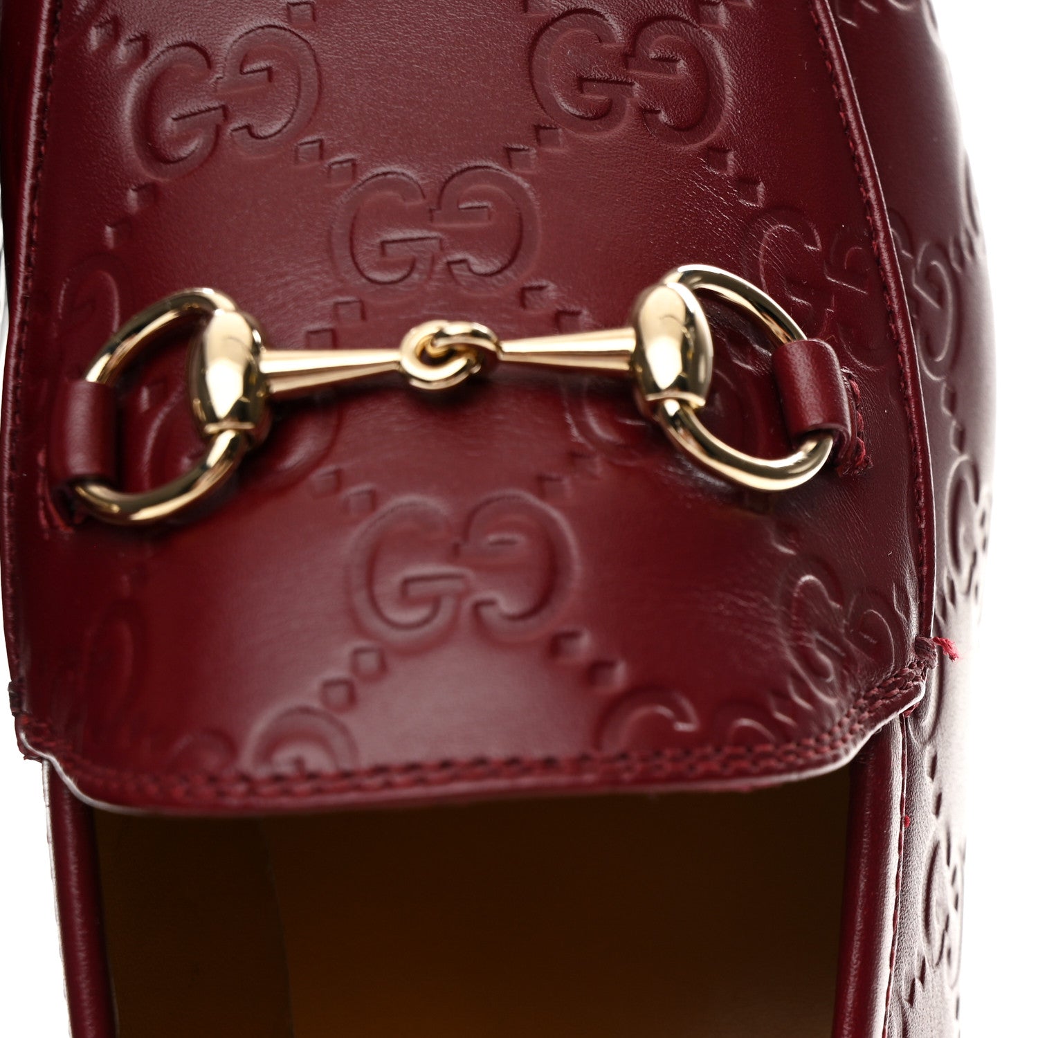 Gucci Guccissima Womens Jordaan Loafers 37.5 Rosso Ancora 10 of 11