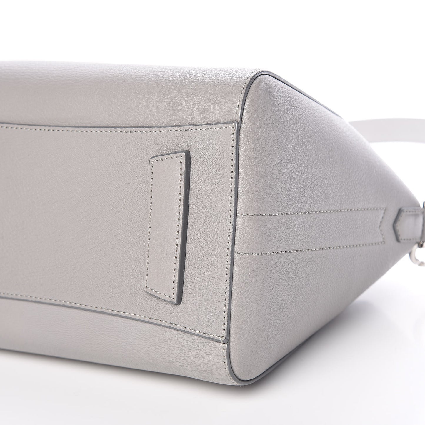 Sugar Goatskin Small Antigona Pearl Grey