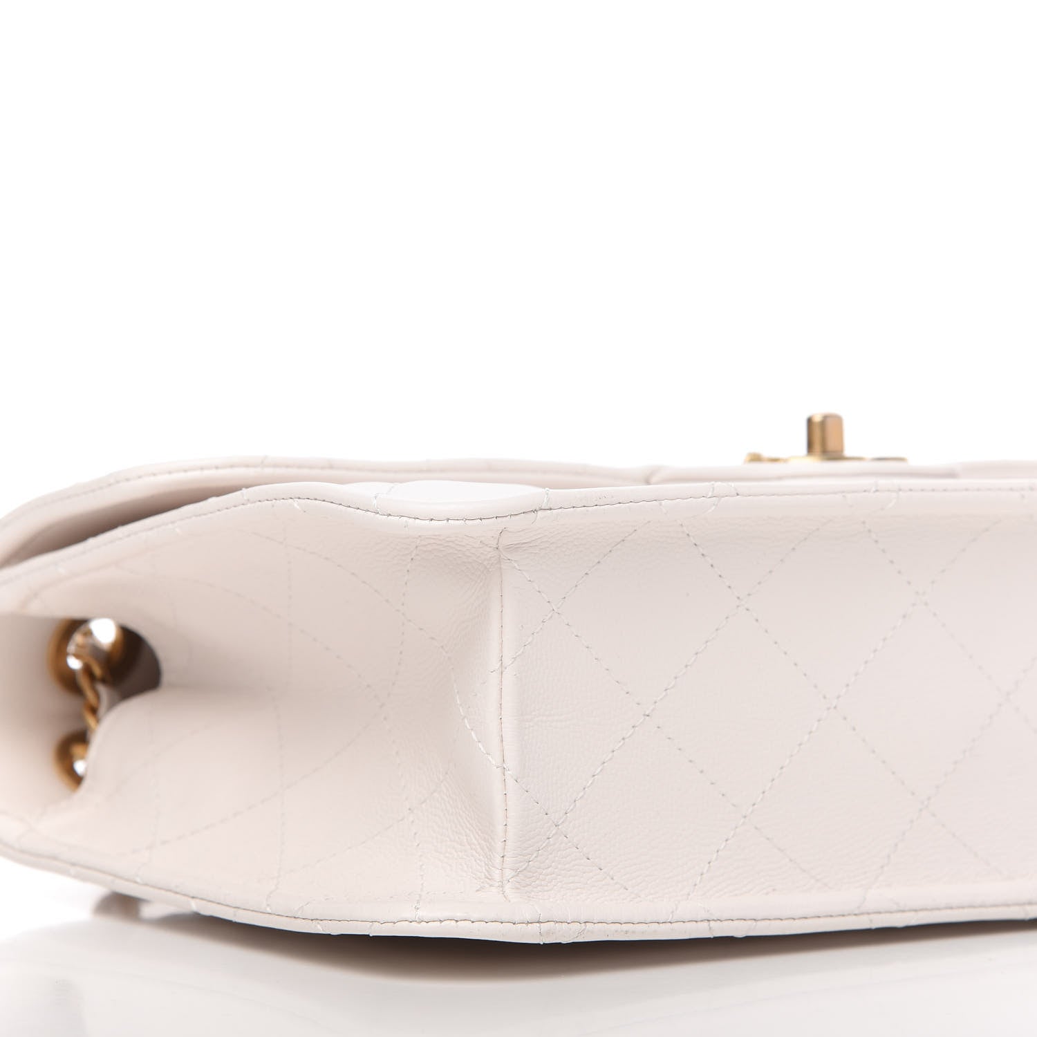 Chanel Caviar Quilted Large Sweet Classic Flap White 6 of 10