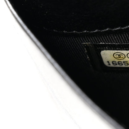 Chanel Patent Calfskin Quilted Yen Wallet Black 8 of 10