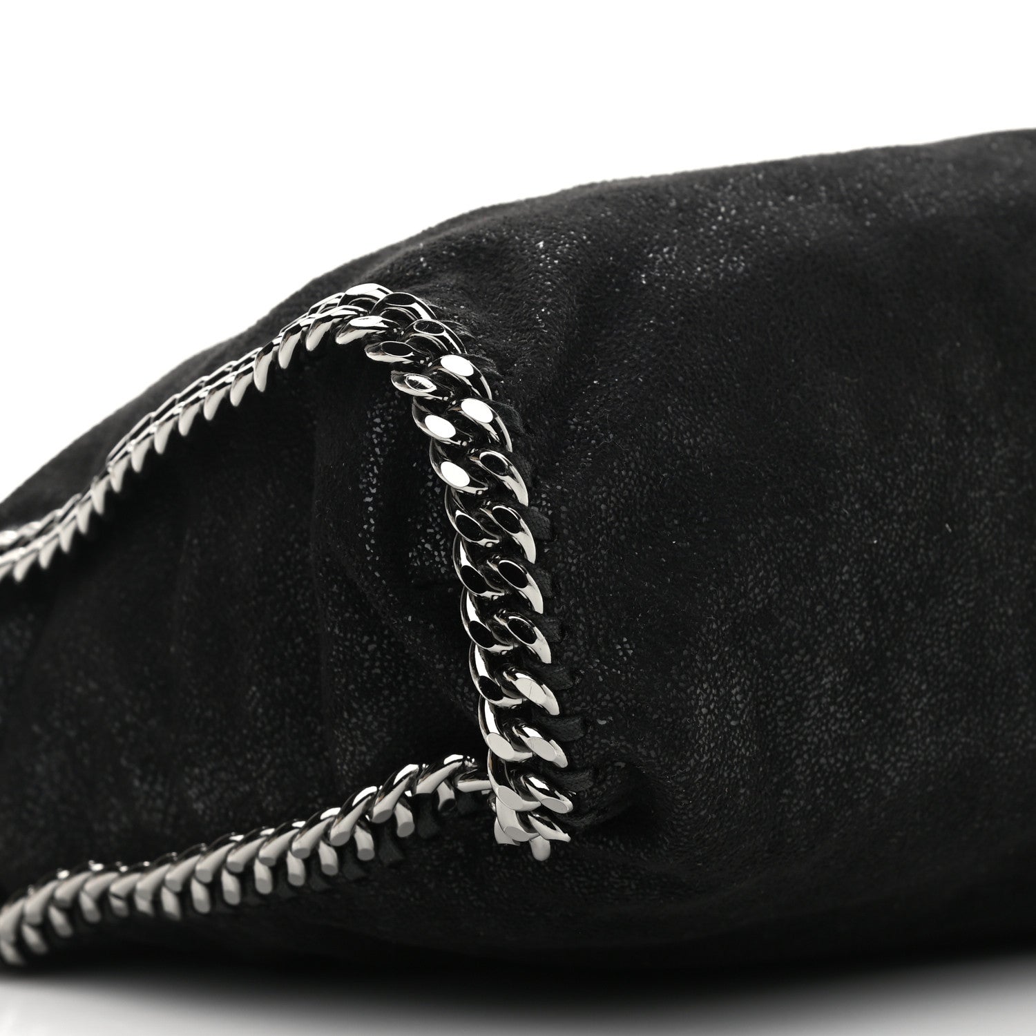 Stella McCartney Shaggy Deer Falabella Fold Over Tote Black 8 of 9