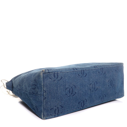 Chanel Denim CC Hobo Dark Blue 4 of 9