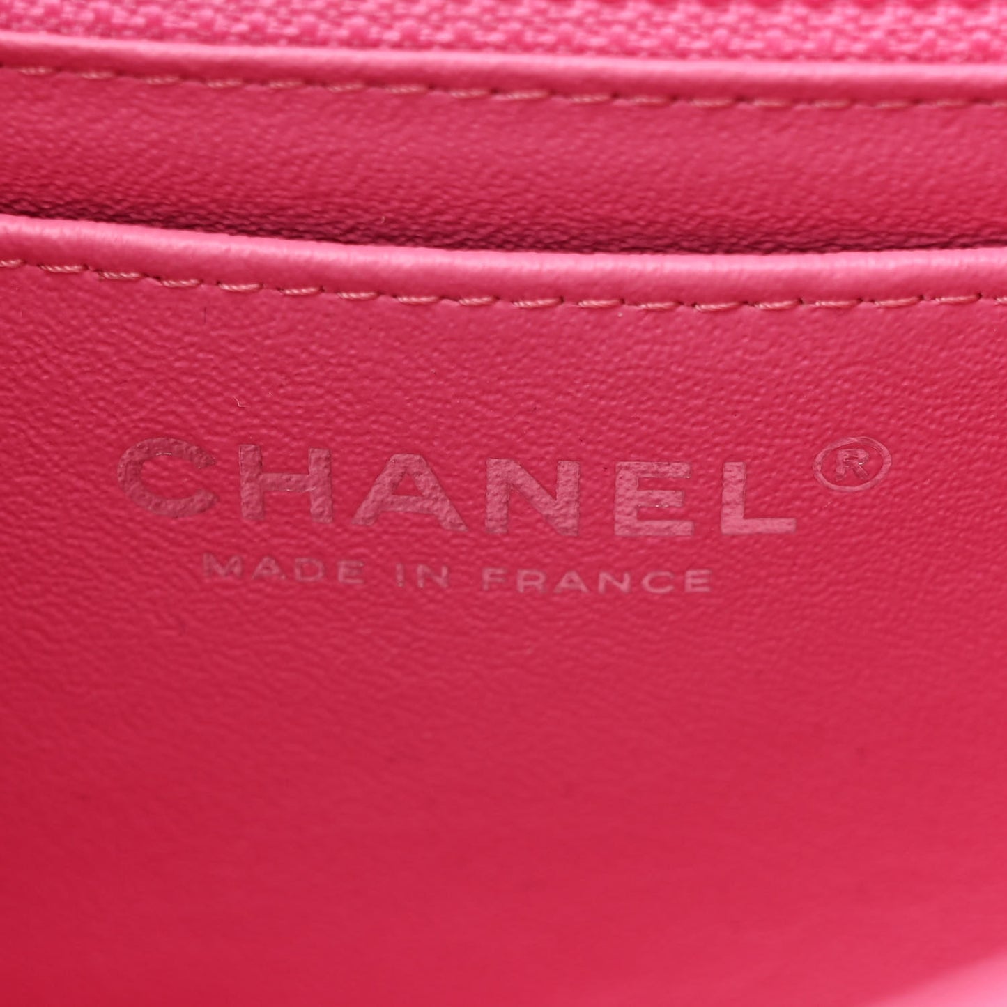 Lambskin Quilted Mini Rectangular Flap Pink
