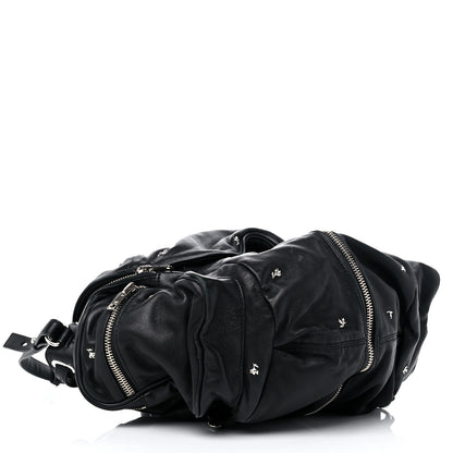 Alexander Wang Lambskin Marti Backpack Bag Washed Black Rhodium Hardware 4 of 15