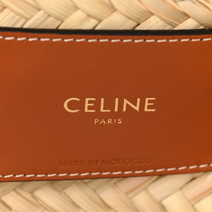Celine Raffia Calfskin Triomphe Teen Panier Tan 6 of 11