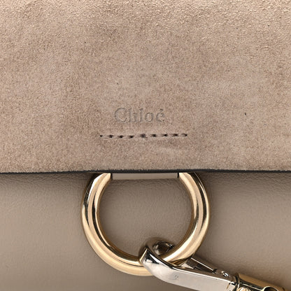 Chloe Suede Calfskin Mini Faye Shoulder Bag Motty Grey 8 of 10