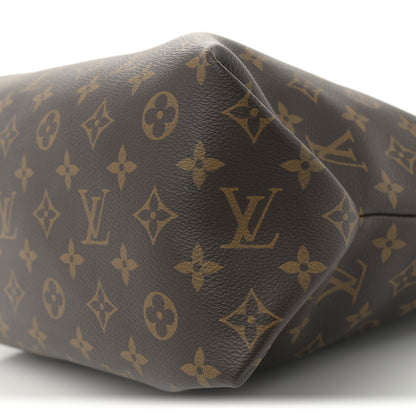 Louis Vuitton Monogram Flower Zipped Tote MM Black 10 of 11