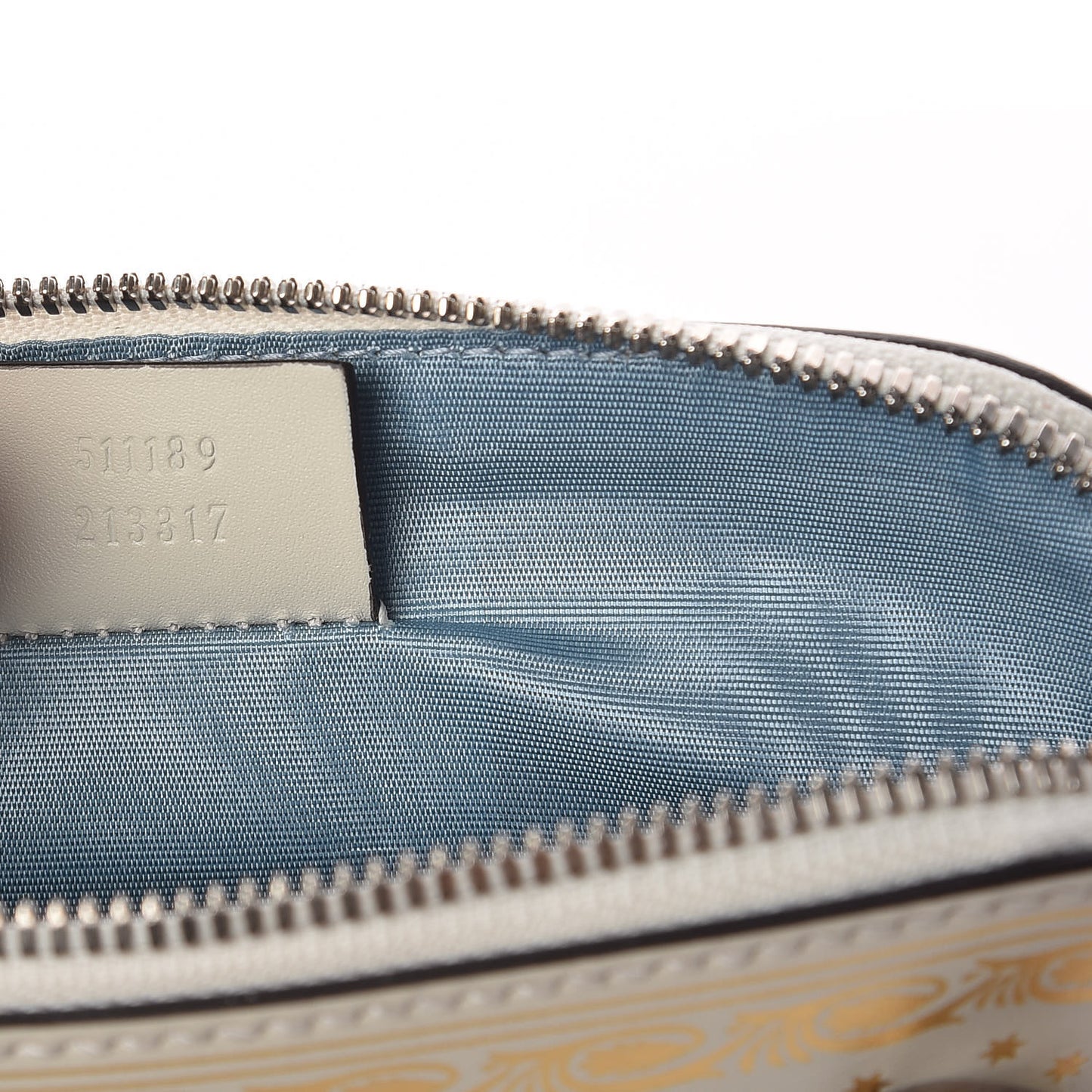 X SEGA Calfskin GUCCY Stars Mini Dome Shoulder Bag Mystic White Gold