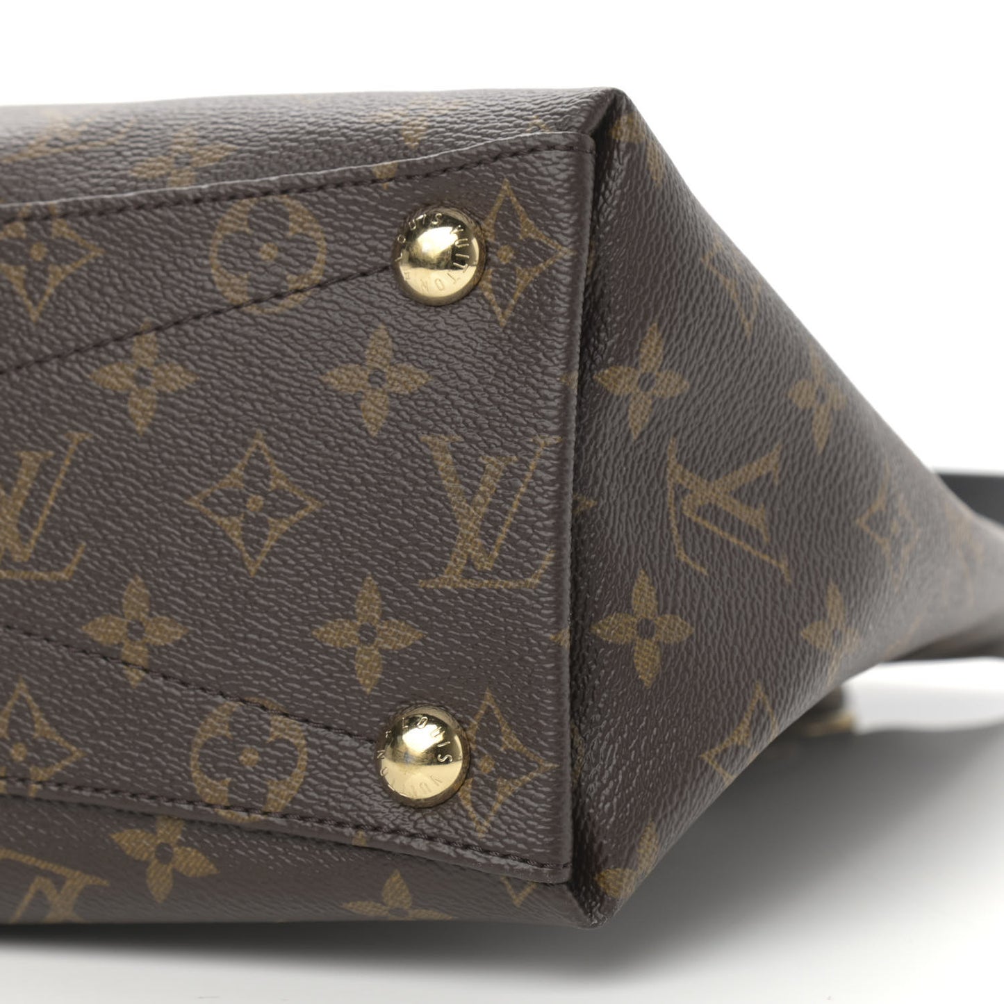 Monogram Braided V Tote MM Creme