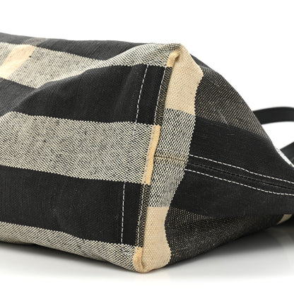 Burberry Coated Canvas Mega Check Medium Doodle Tote Black White 8 of 15