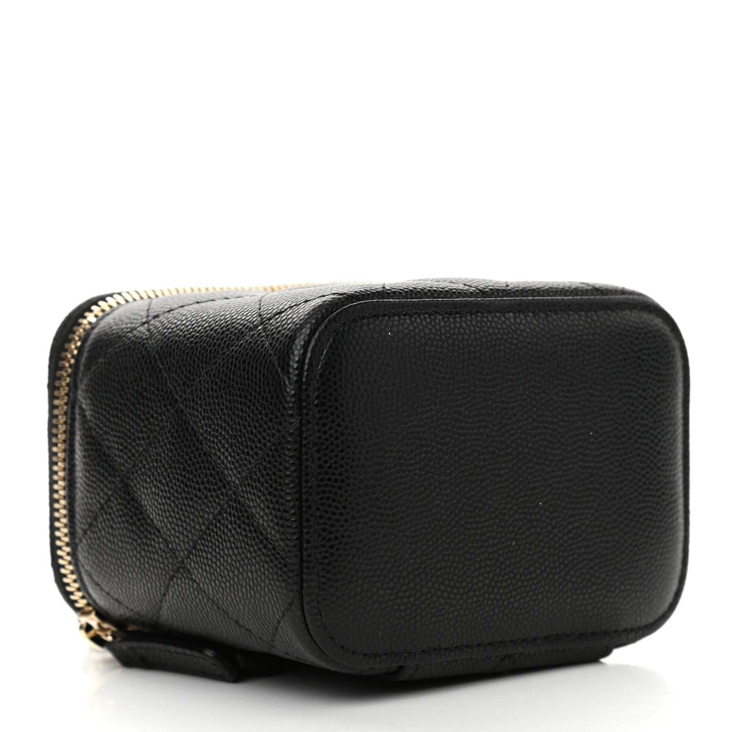 Chanel Caviar Quilted Mini Vanity Case With Chain Black 4 of 11