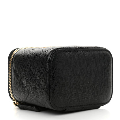 Chanel Caviar Quilted Mini Vanity Case With Chain Black 4 of 11