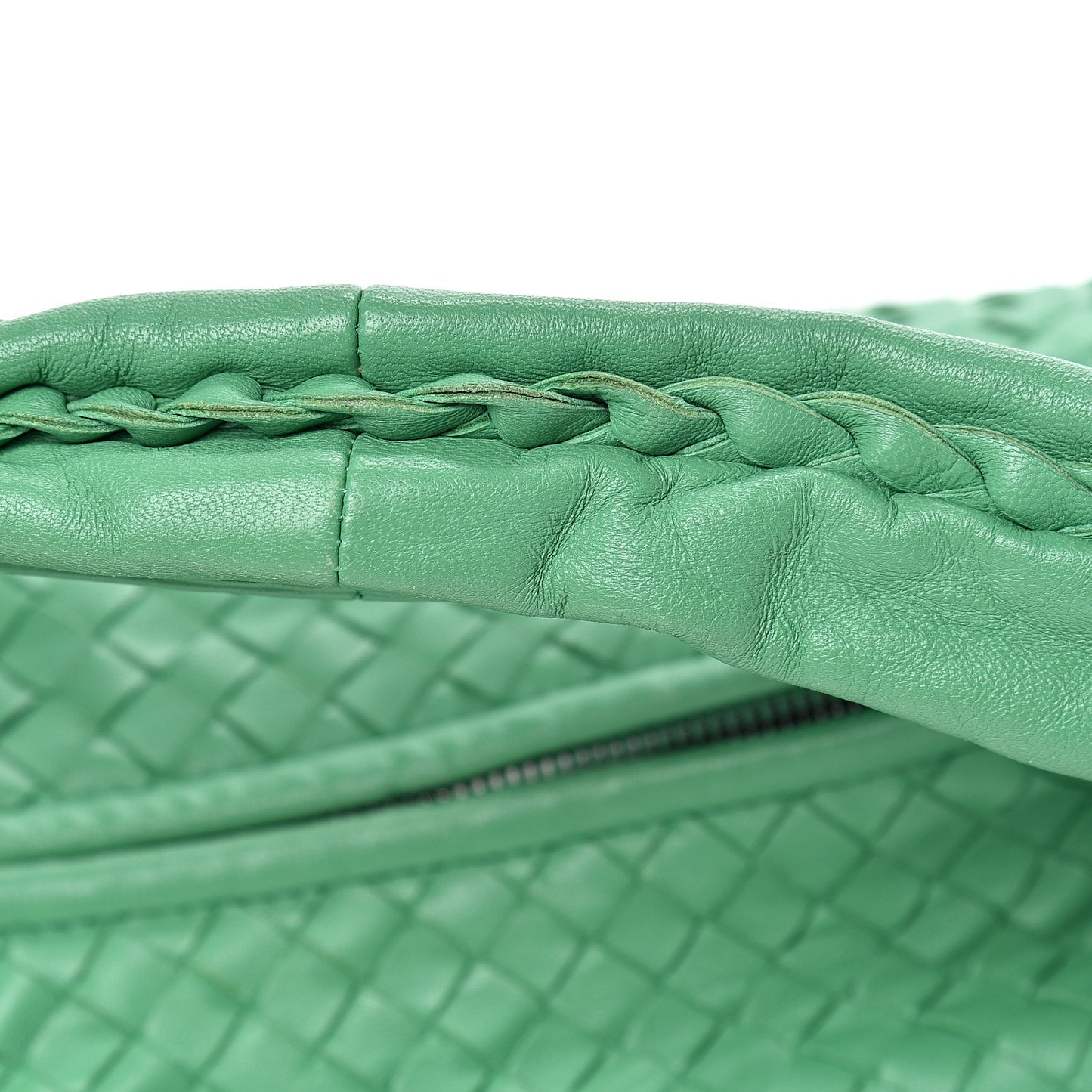 Nappa Intrecciato Medium Belly Veneta Hobo Green