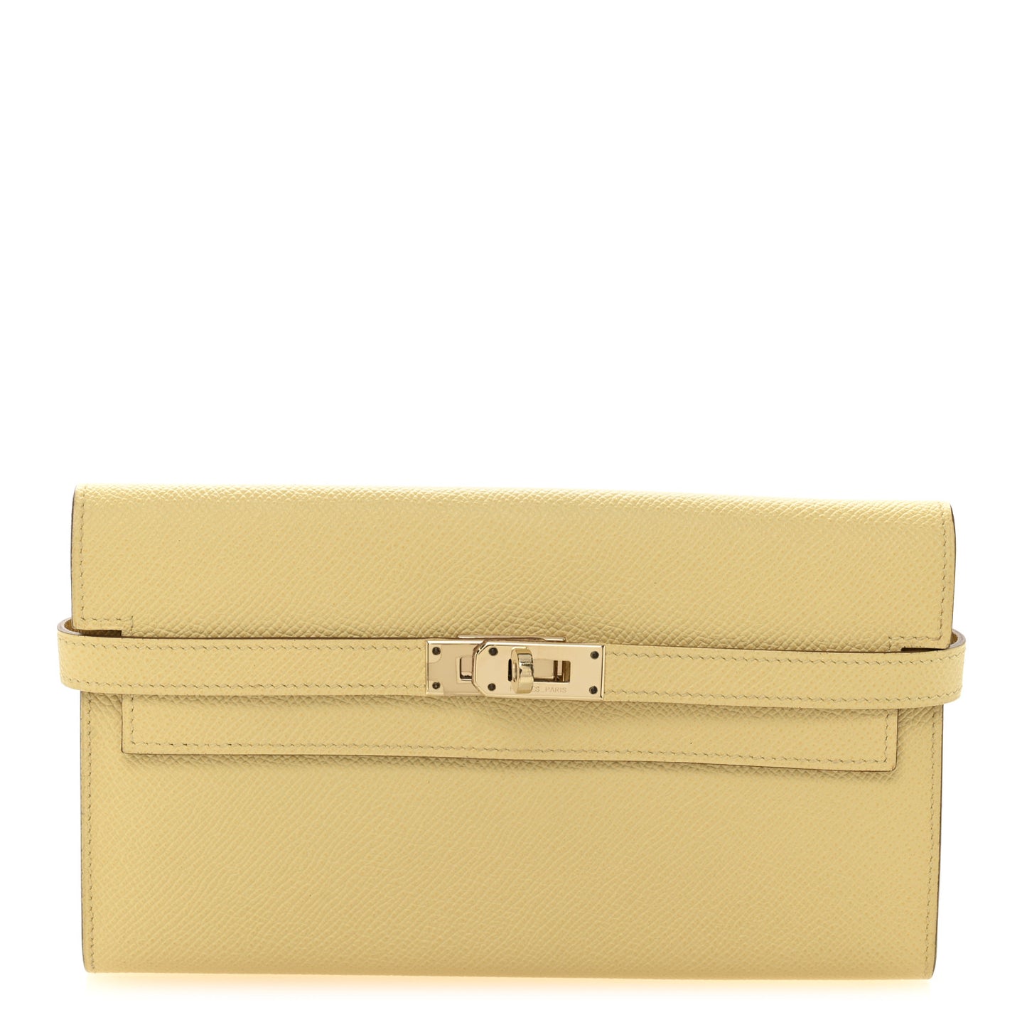 Epsom Kelly Longue Wallet Jaune Poussin