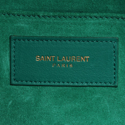 Saint Laurent Leather Classic Y Clutch Green 7 of 8