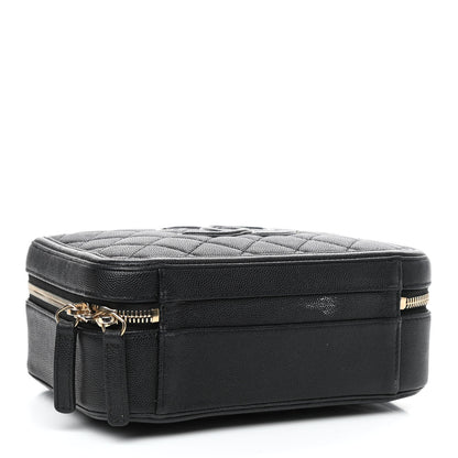Chanel Caviar Quilted Medium CC Filigree Vanity Case Black 4 of 10