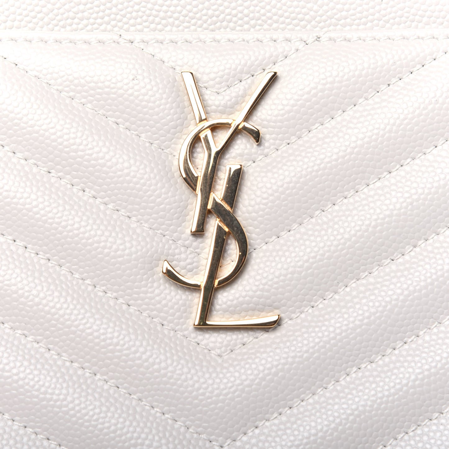 Grain De Poudre Chevron Monogram Bill Pouch Crema Soft