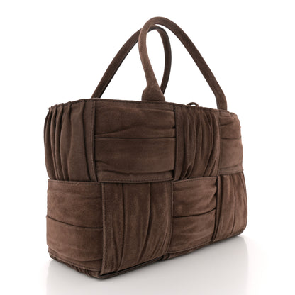 Bottega Veneta Suede Foulard Intrecciato Small Arco Tote Brownie 4 of 10