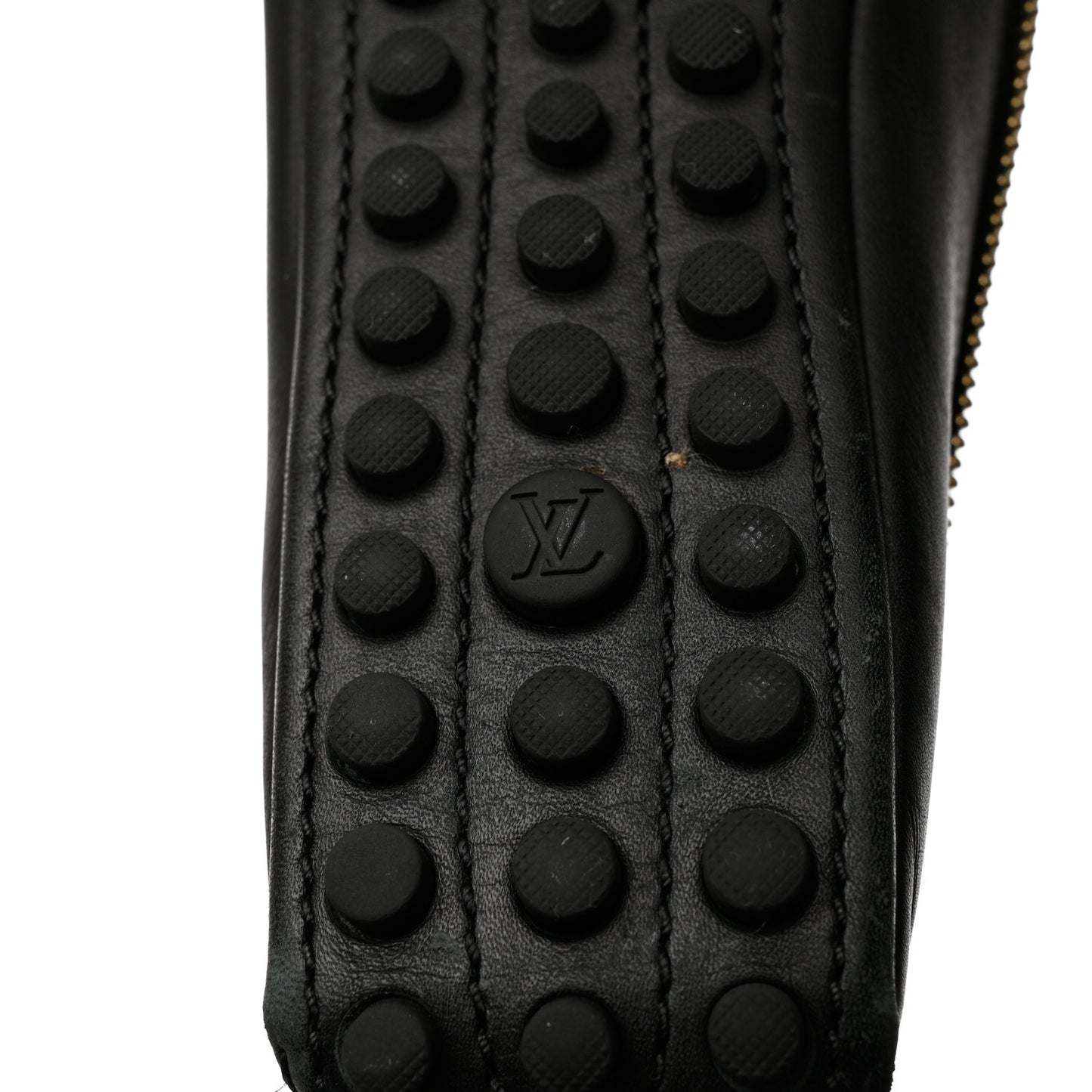 Calfskin Zip Oxford Ballerina Flats 40 Black