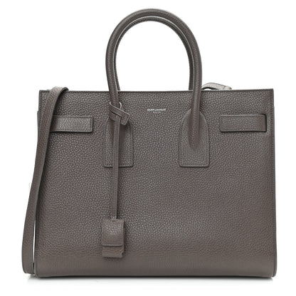 Saint Laurent Grained Calfskin Small Sac De Jour Fog 1 of 9
