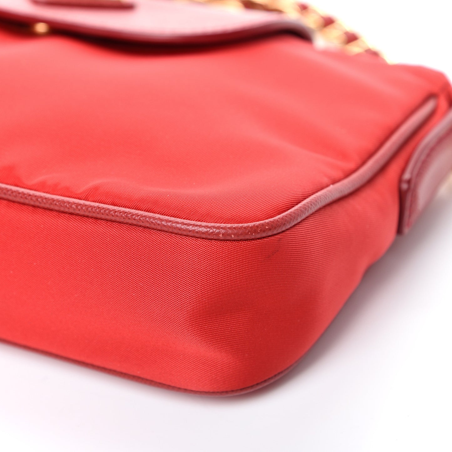 Tessuto Nylon Saffiano Crossbody Bag Rosso