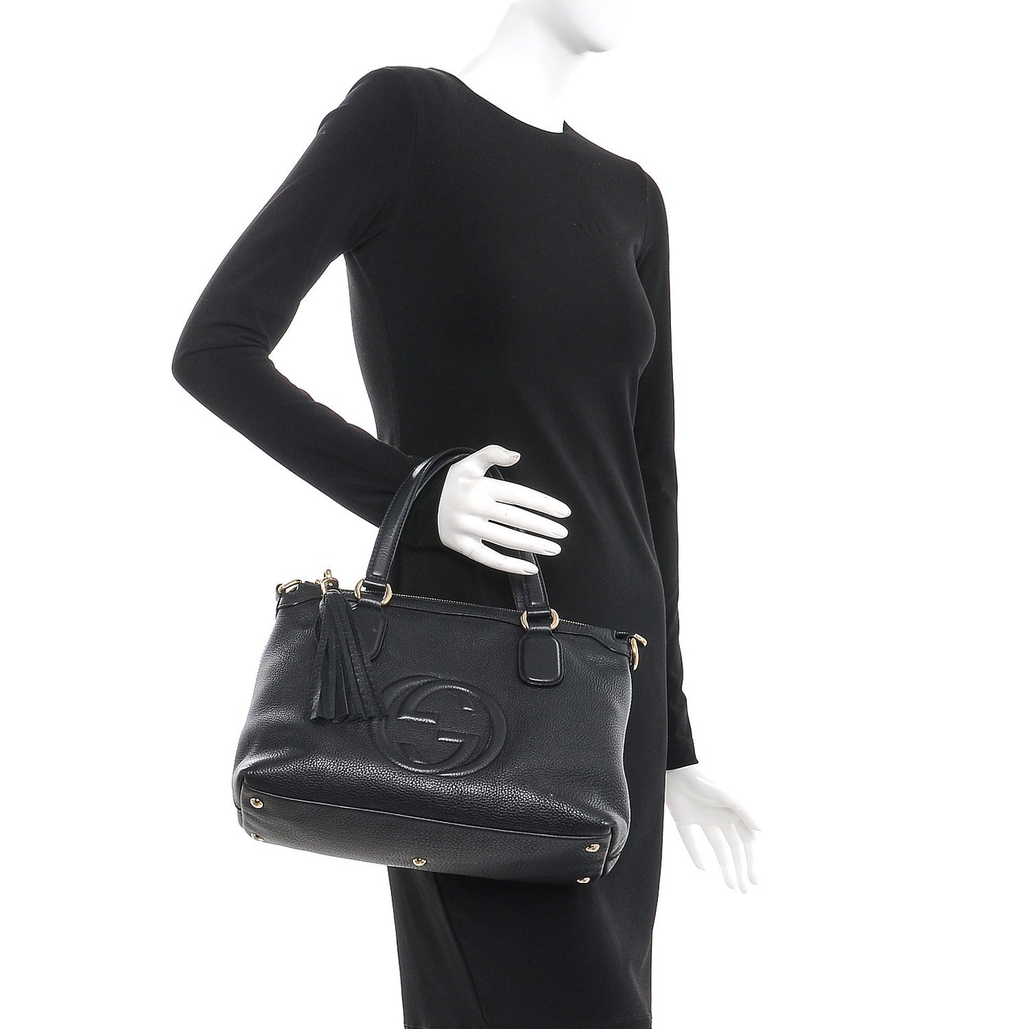 Cellarius Calfskin Small Soho Top Handle Satchel Black