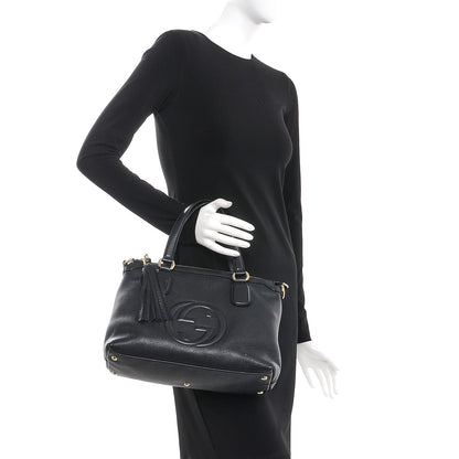 Gucci Cellarius Calfskin Small Soho Top Handle Satchel Black 3 of 8
