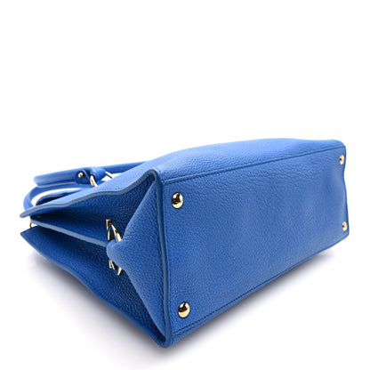 Salvatore Ferragamo Calfskin Lotty Satchel Bleu Indien 4 of 9