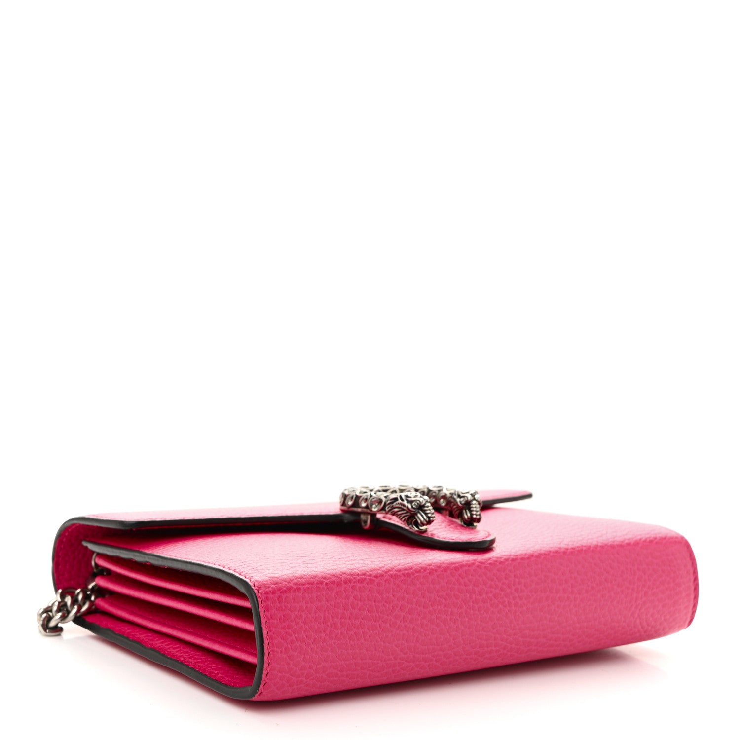 Gucci Dollar Calfskin Crystal Mini Dionysus Chain Wallet Box Pink 4 of 10