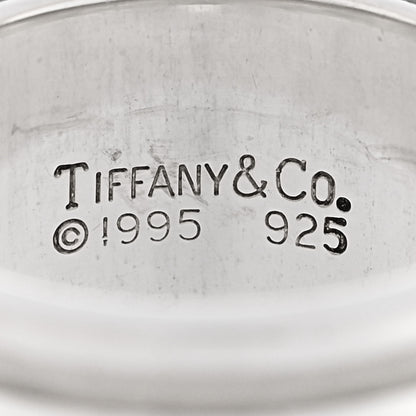 Tiffany Sterling Silver 12mm Atlas Band Ring 53 6.5 4 of 5