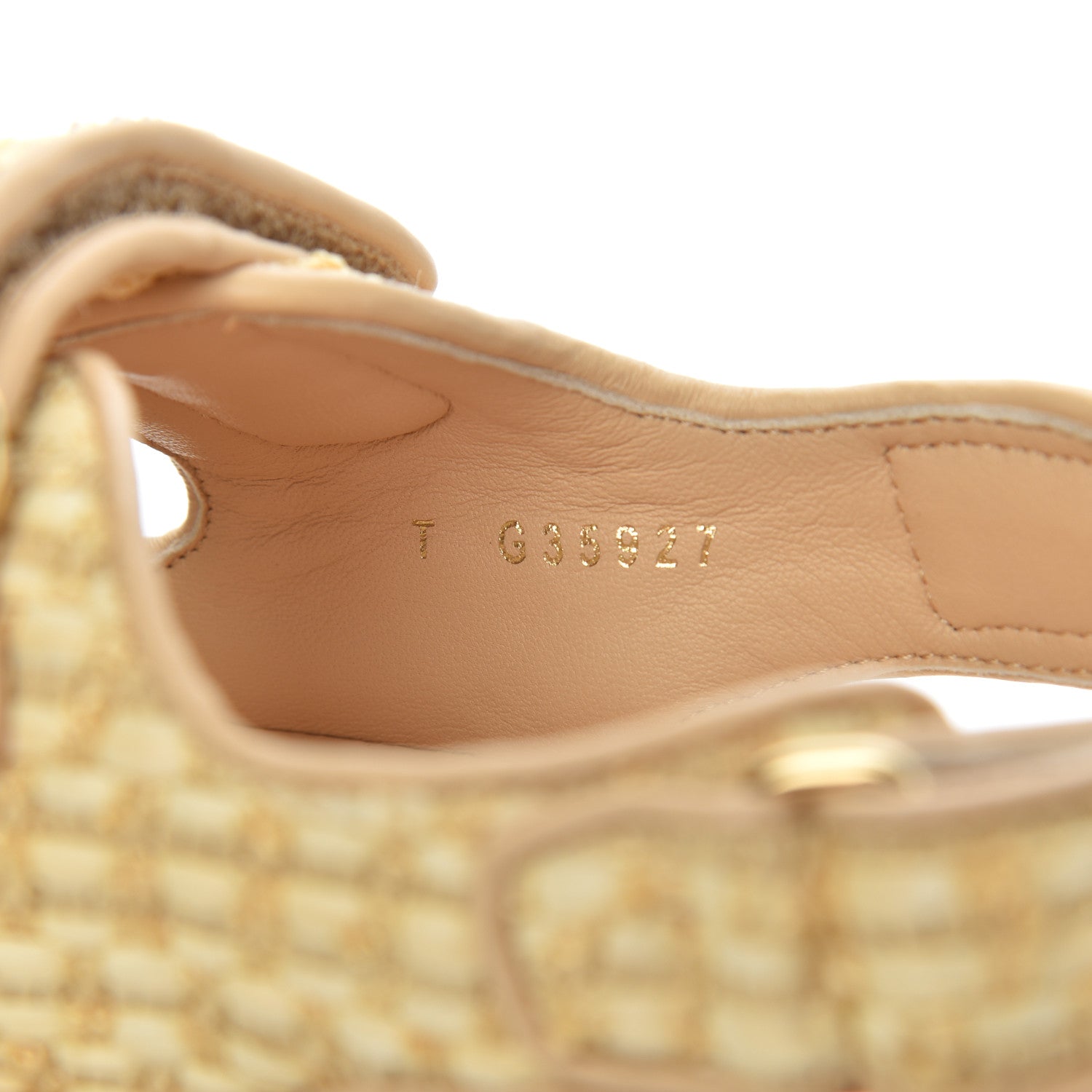 Chanel Braided Fabric Velcro Dad Sandals 38 Beige 8 of 11