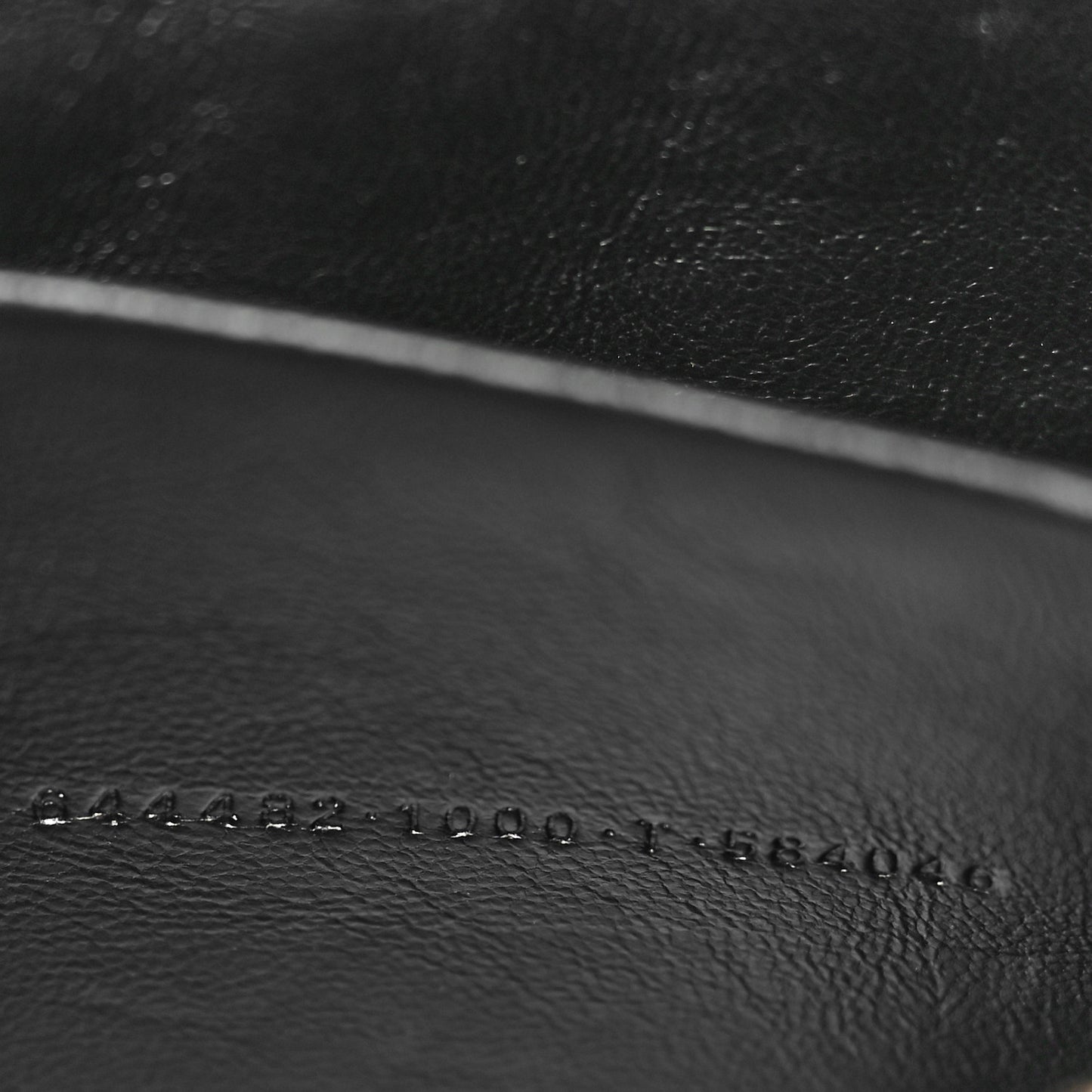 Grained Calfskin Neo Classic Gold Hardware Zip Around Crossbody Black