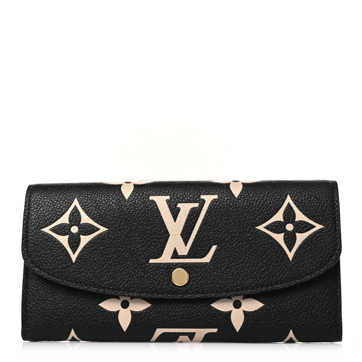 Louis Vuitton Empreinte Monogram Giant Emilie Wallet Black Beige 1 of 7