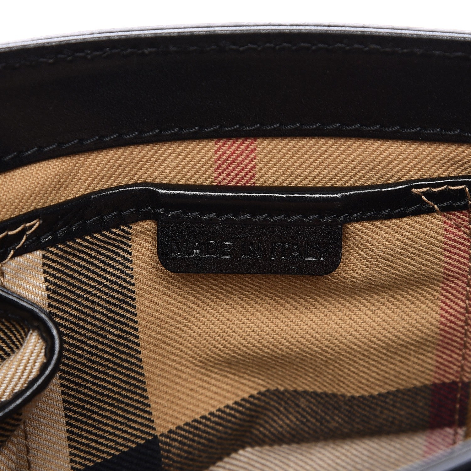 Burberry Polished Bridle Leather Small Abbott Crossbody Black