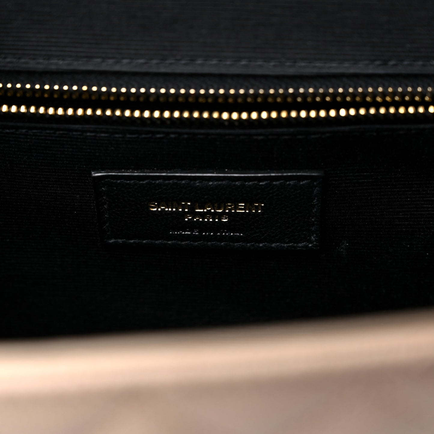 Grain De Poudre Mixed Matelasse Large Triquilt Monogram Satchel Dark Beige