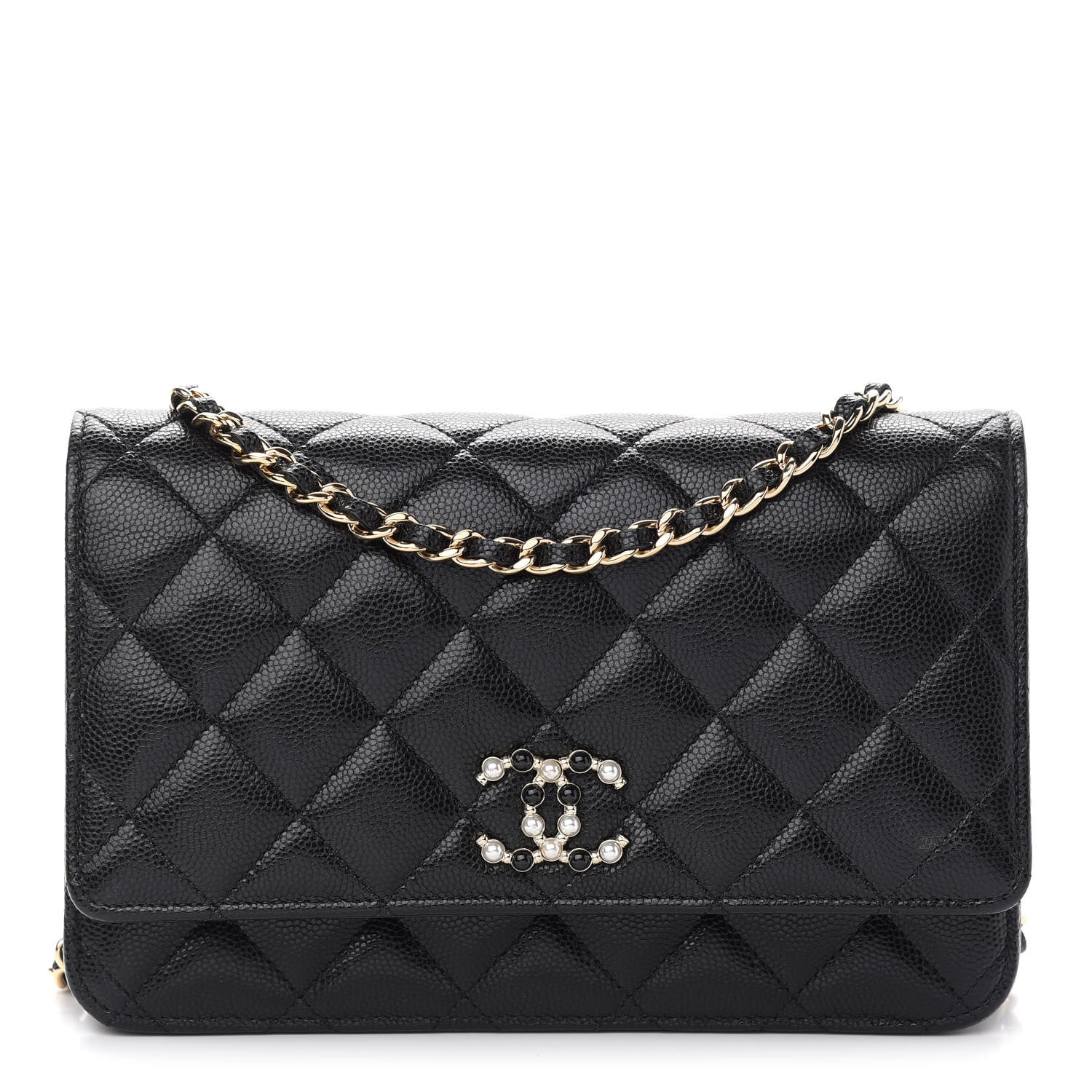 Chanel Caviar Quilted Coco Candy Wallet On Chain WOC Black 1 of 10