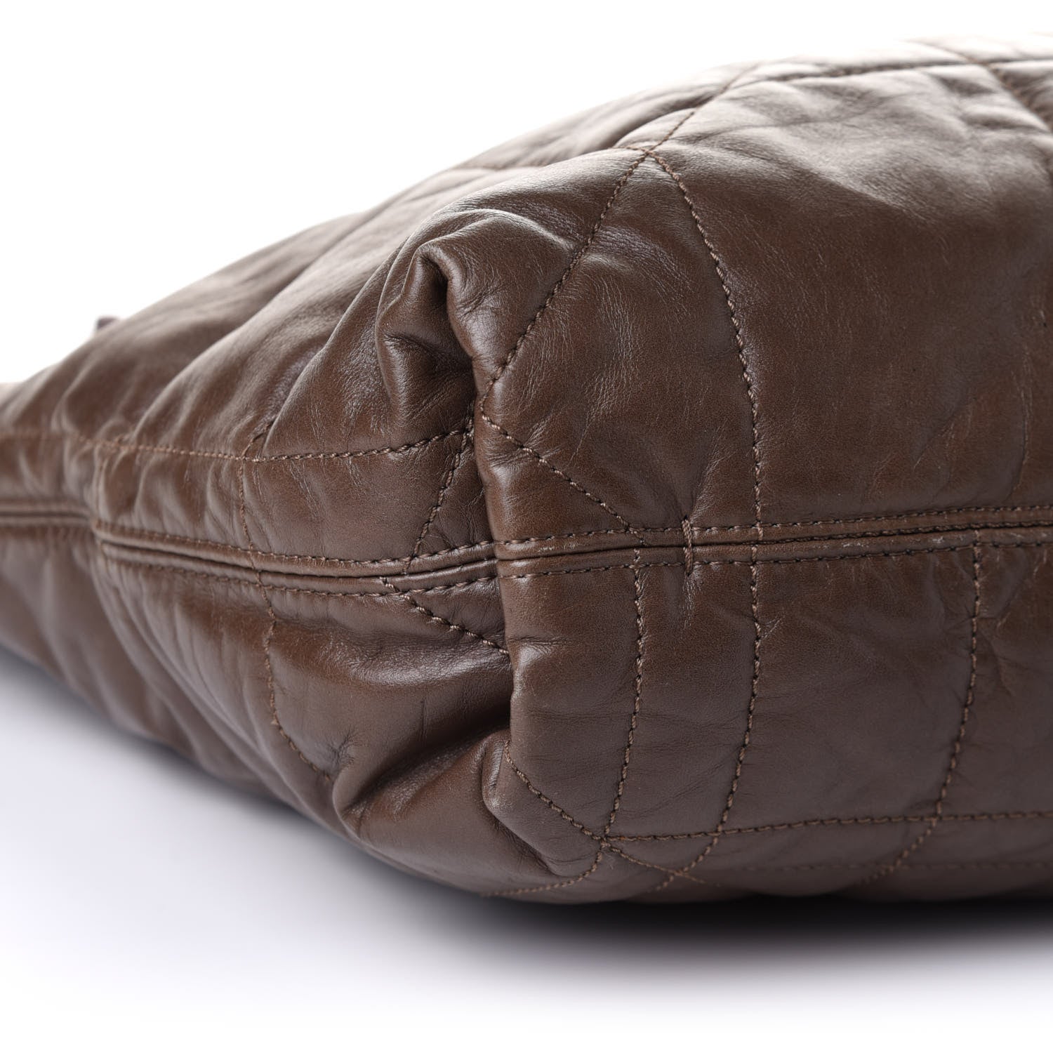 Lanvin Lambskin Quilted Amalia Cabas Tote Brown 16 of 23
