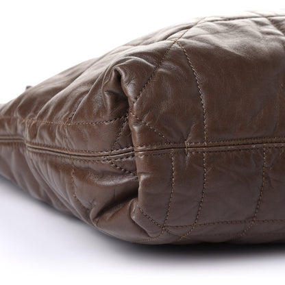 Lanvin Lambskin Quilted Amalia Cabas Tote Brown 16 of 23
