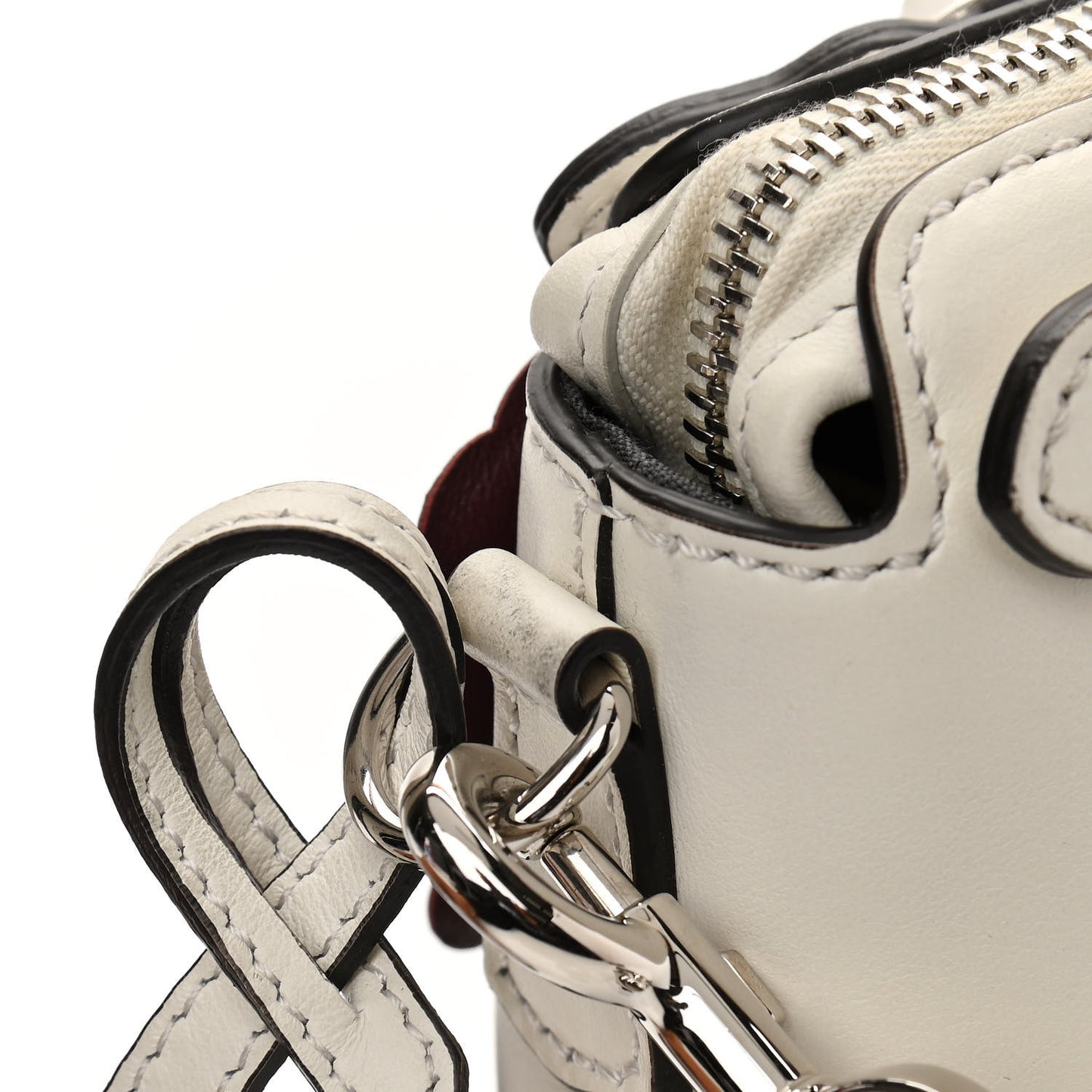 Vitello Century Nappa Flowerland Studded Mini By The Way Boston Bag White Ice Multicolor