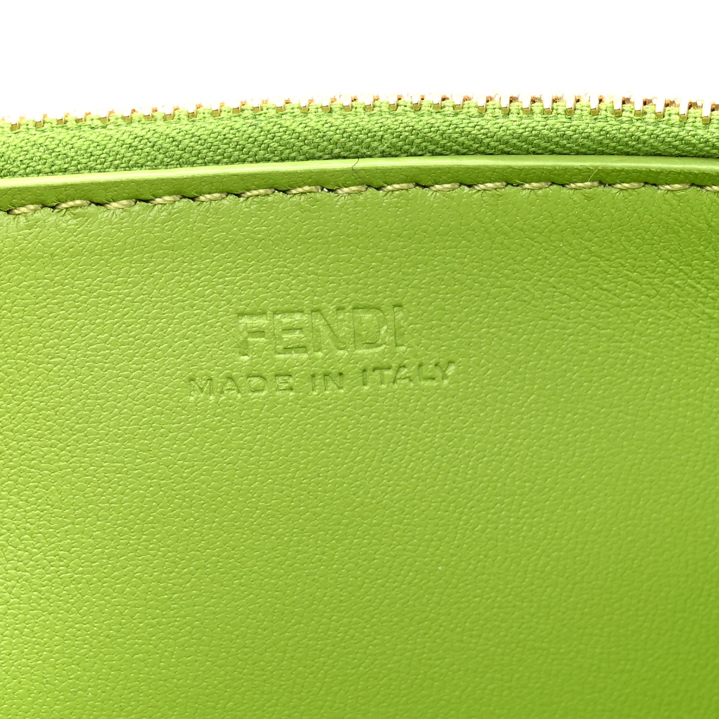 Nappa Matisse FF Embossed Baguette Continental Wallet With Chain Rain Forest